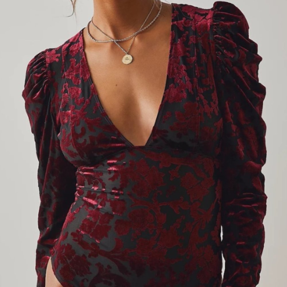 NWT Free People Magic Hour Bodysuit Midnight Combo